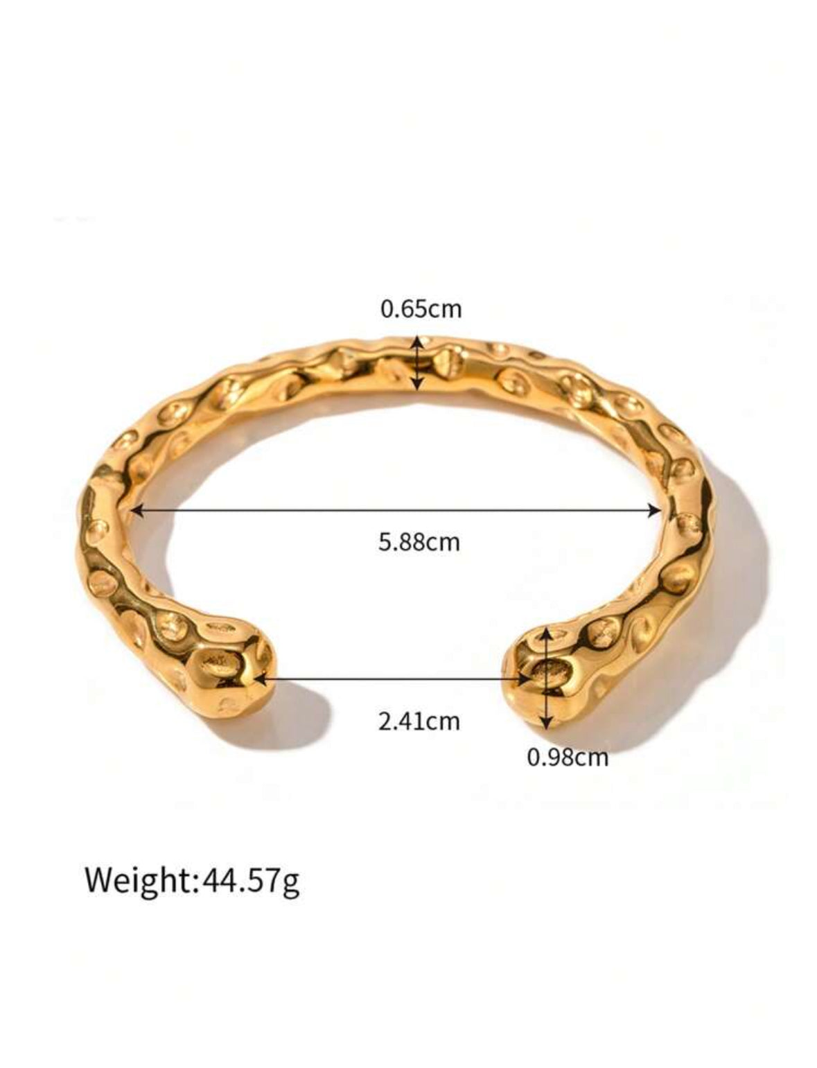 Textured Open Cuff Bracelet