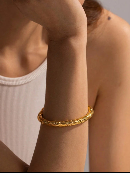 Textured Open Cuff Bracelet