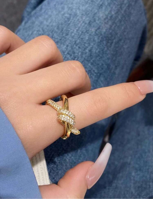 Elegance Knot Open Ring
