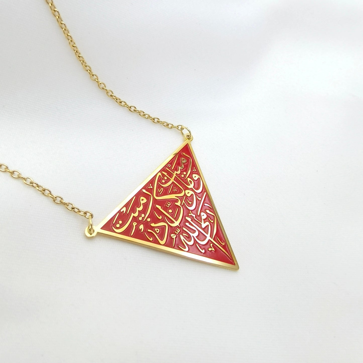 Red Triangle Necklace