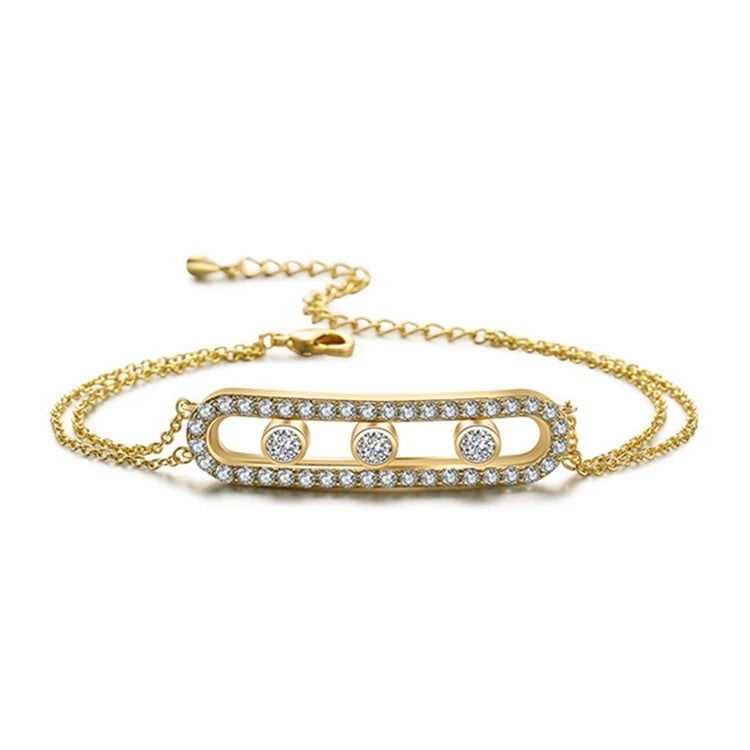 Dancing Diamonds Oval Bracelet