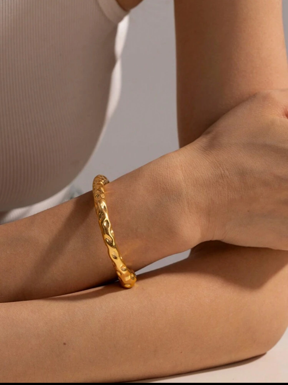 Textured Open Cuff Bracelet